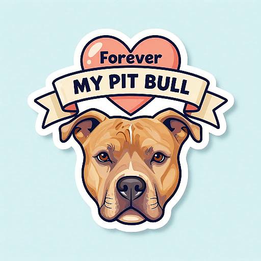 Forever My Pit Bull Sticker Design