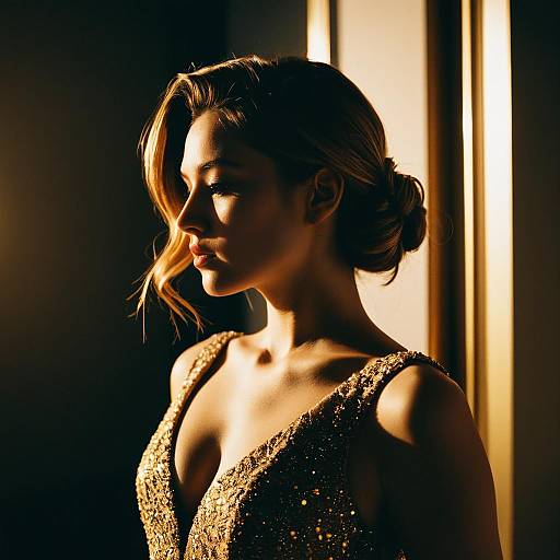 Golden Hour Fashion: Deep Side Part