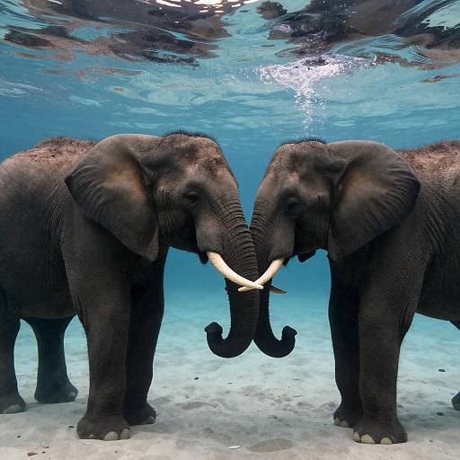 Underwater Elephants: A Moment of Connection