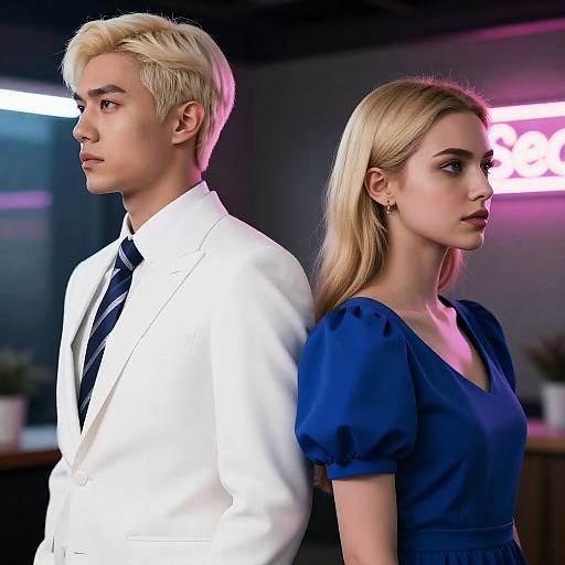 Dramatic Portrait of Two Stylish Icons