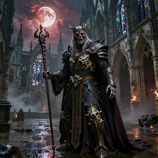 Eerie Portrait of the Ancient Lich King