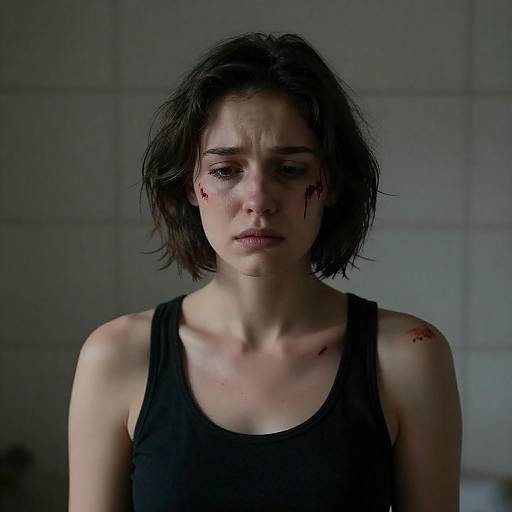 Emotional Portrait of Distress and Sadness