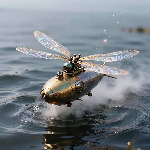 Clockwork Dragonfly Submarine Fantasy