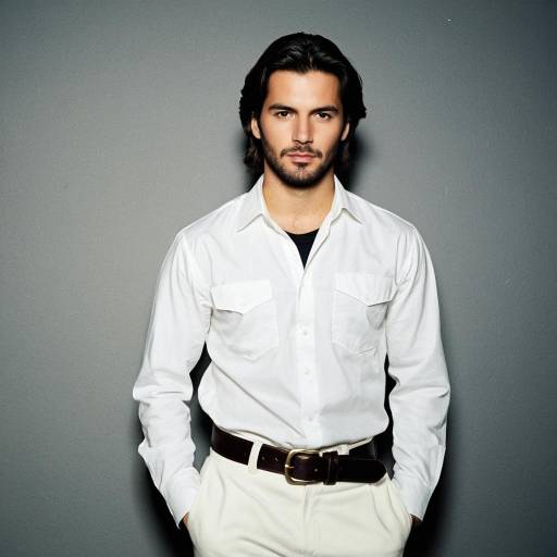 Young Man in White Shirt and Belt