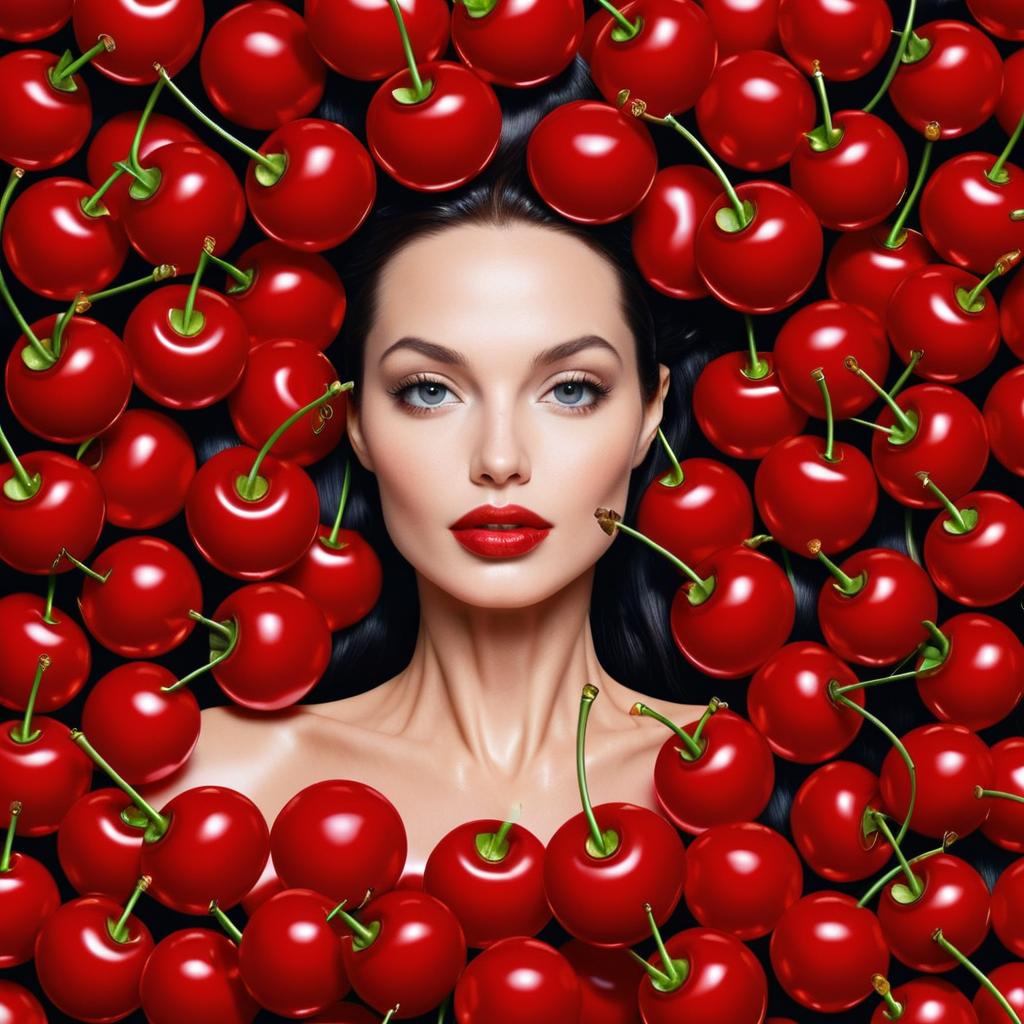 Angelina Jolie as a Whimsical Cherry