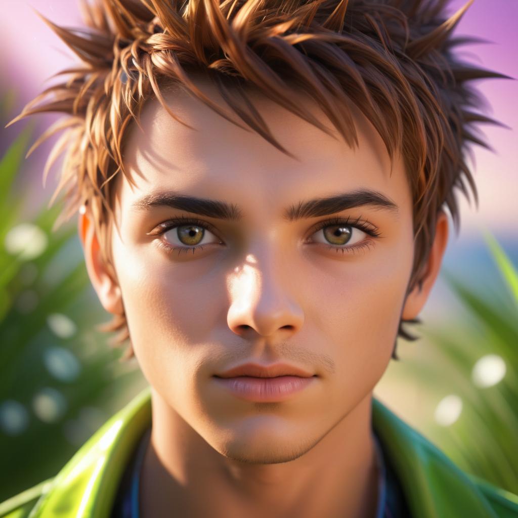 Vibrant Spring Portrait of a Boy