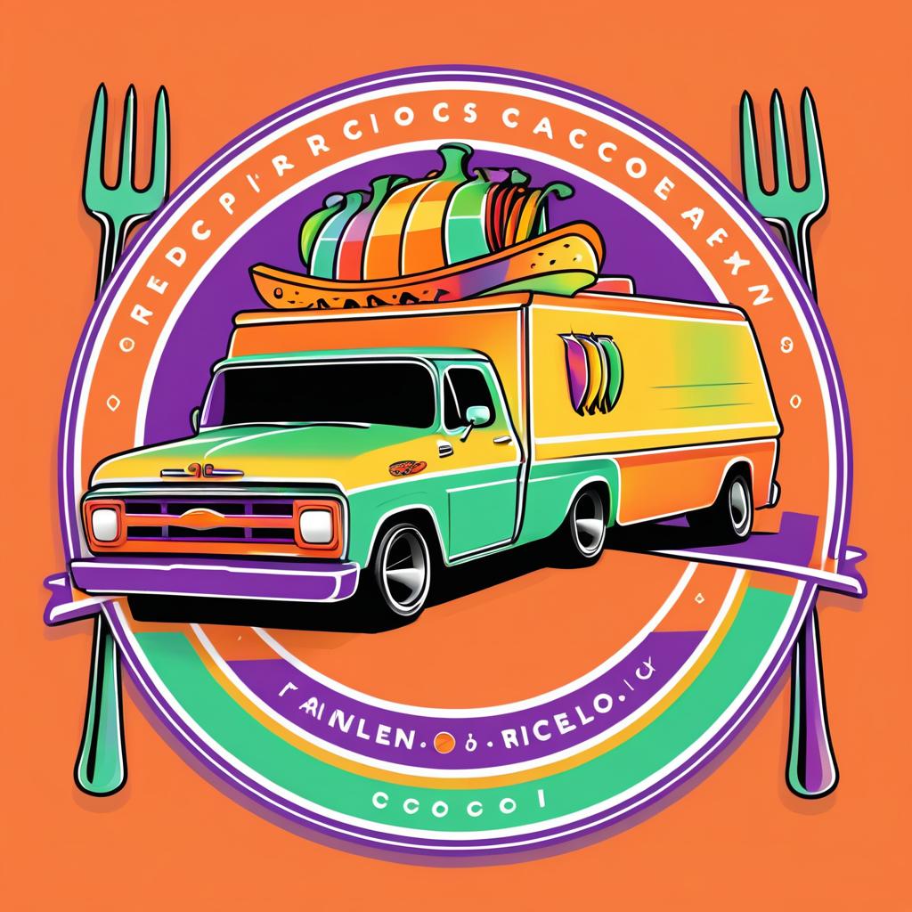 Vibrant Taco Truck Logo Design