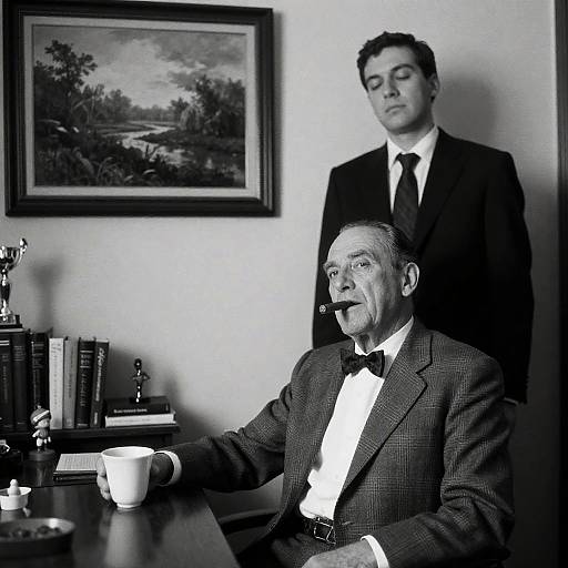 Dimly Lit Portrait of Two Men