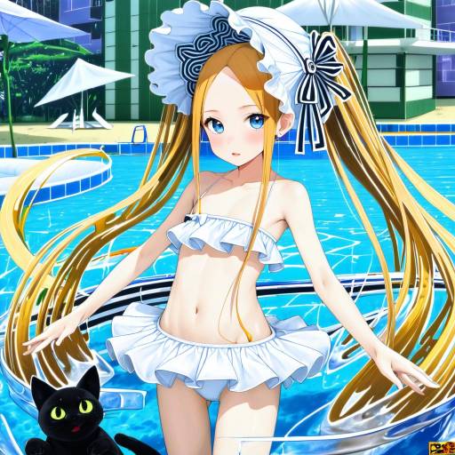 Illustration of Abigail williams (swimsuit foreigner) (third ascension) (fate), fate/grand order in the style of Ryo (liver sashi daisuki!)