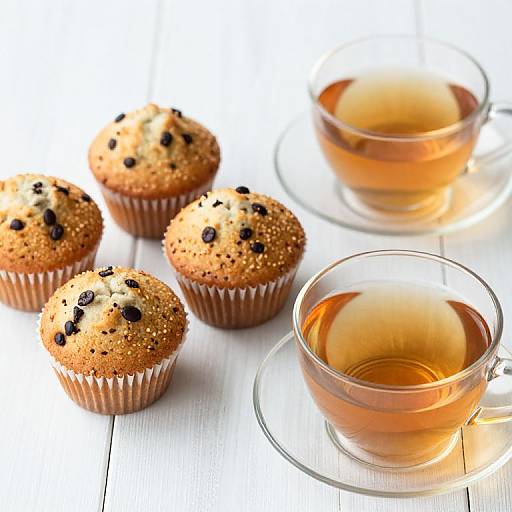 Cozy Muffins and Tea Scene