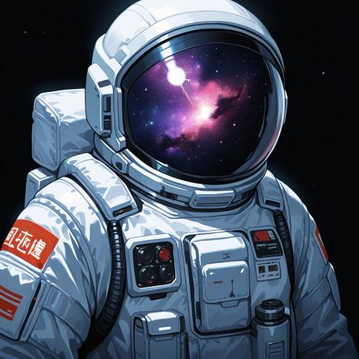 Astronaut in Cosmic Nebula Environment Astronaut in Cosmic Nebula Environment