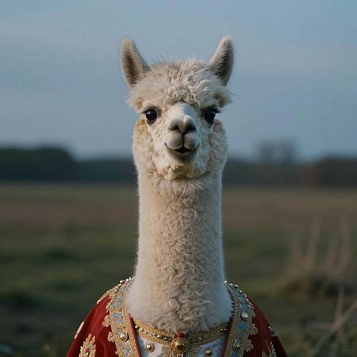 Regal Alpaca in Royal Robe