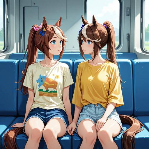 Horse Girls with Colorful Hair in Comics