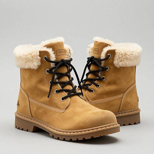 Tan Winter Boots with Shearling Lining