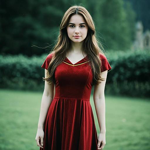 Realistic Adult in Red Harry Potter Dress