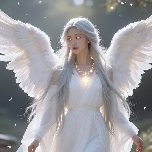 Ethereal Female Angel in Heavenly Light