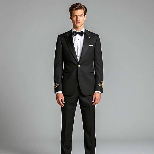 Elegant Male in Formal Grand Ball Attire