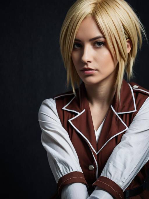 Woman in Annie Leonhart Cosplay Costume