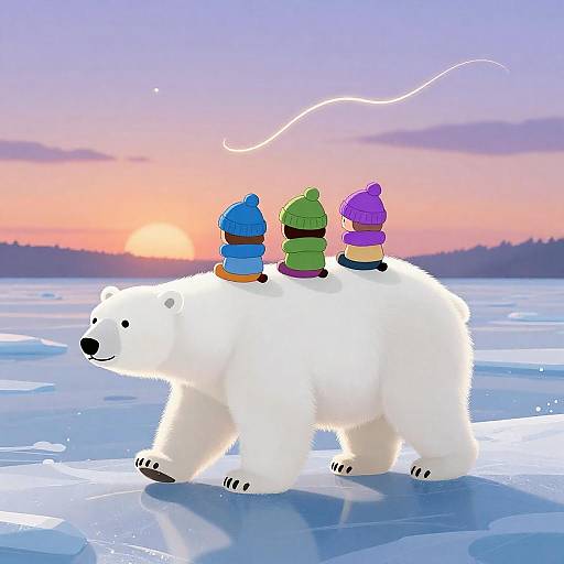 Sunset Polar Bear Ride with Children