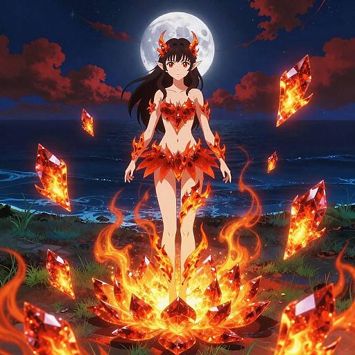 Stunning Fantasy Illustrated Fire World