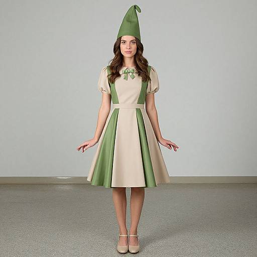 Woman in Forever Gnome Costume