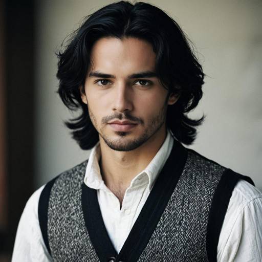 Portrait of Young Man in Renaissance Style Clothing