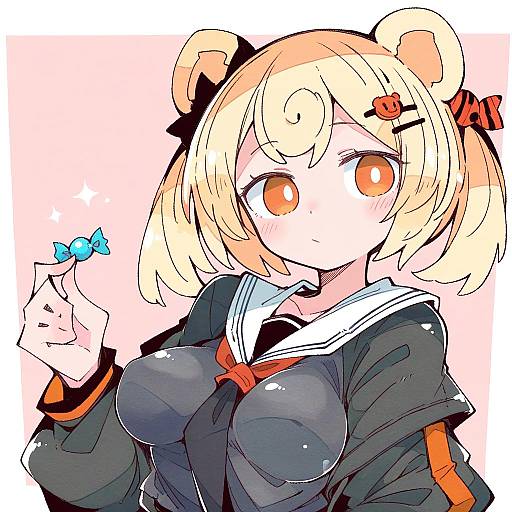 Illustration of Gummy (arknights), arknights in the style of Massakasama