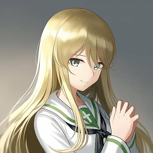 Illustration of Anzai romi, girls und panzer in the style of Silence girl