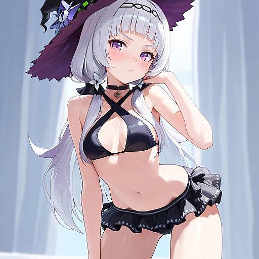 Illustration of Murasaki shion (hololive summer 2019), hololive in the style of Mac star