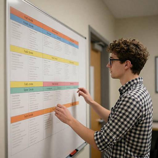 Focused Young Man Studying Fall Schedule