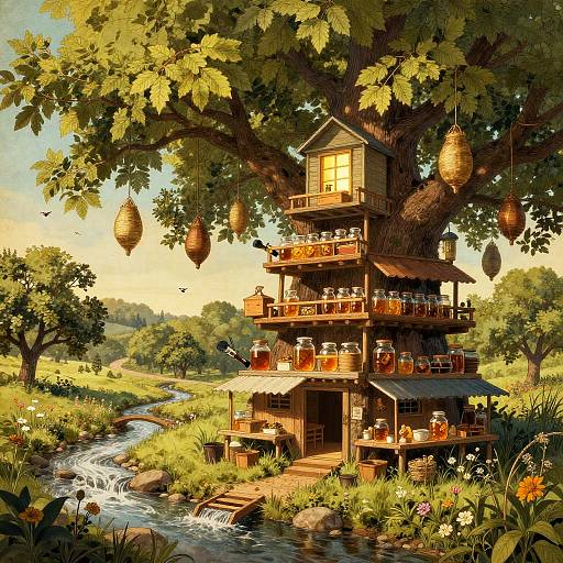 Anton Pieck Chestnut Tree Bee Bazaar