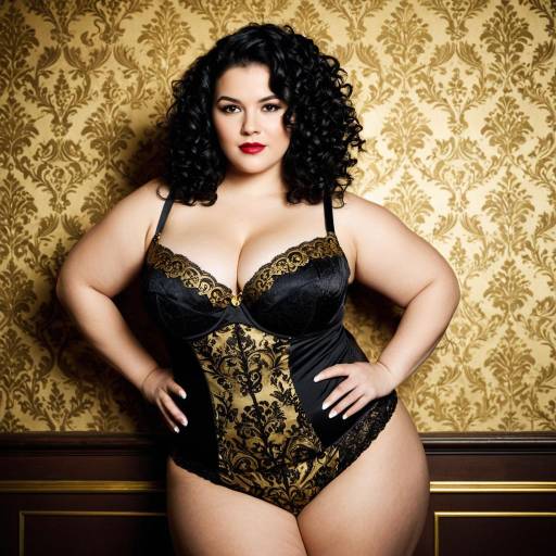 Elegant Plus-Size Lingerie Shoot