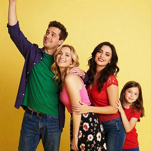 Cheerful Group Portrait with Bright Colors