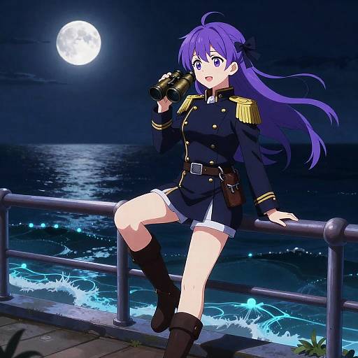 Anime Girl Admiral by Moonlit Sea