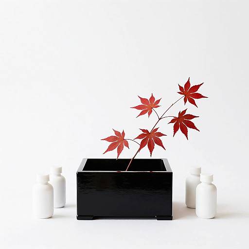 Minimalist Cel-Shaded Japanese Maple Box