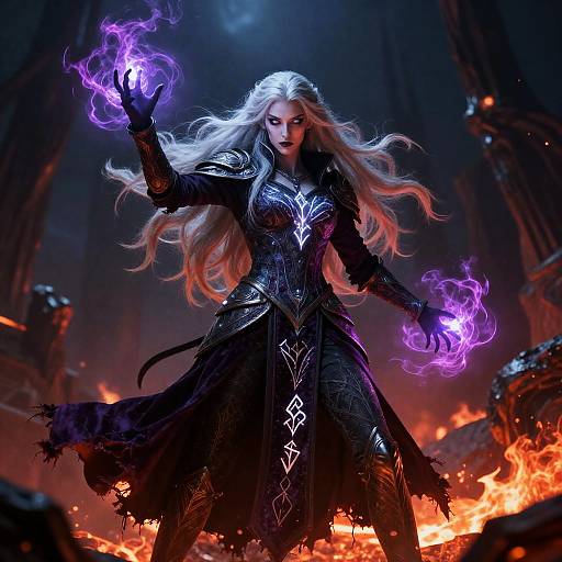 Undead Elven Lich Sorceress Cinematic Portrait