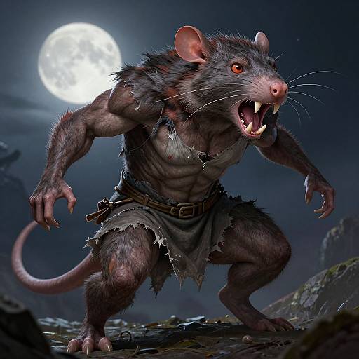5e Wererat Mid-Transformation Artwork