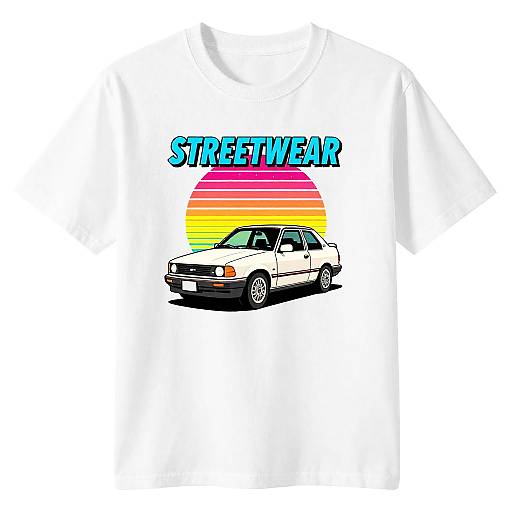 Retro 80s Streetwear T-Shirt Design
