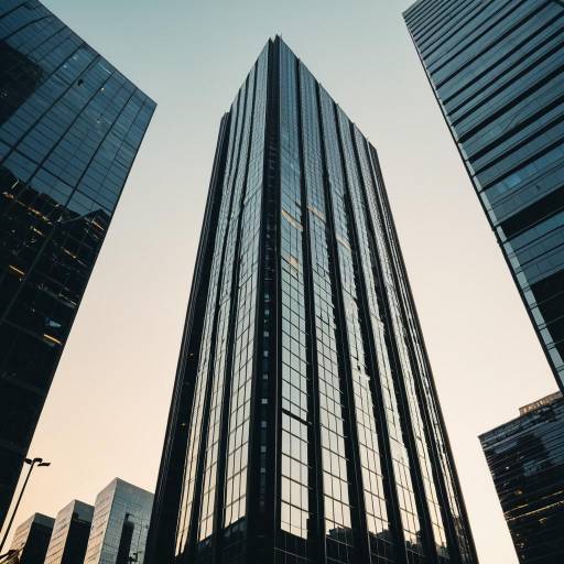 Modern Glass Skyscraper at Golden Hour