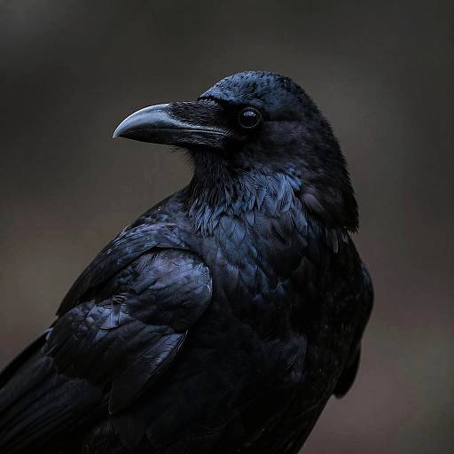 Intelligent Raven Digital Portrait