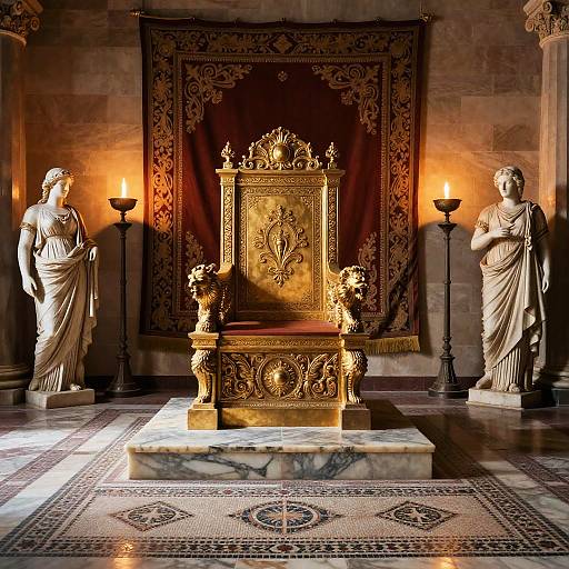 Ancient Greek Ornate Throne Room