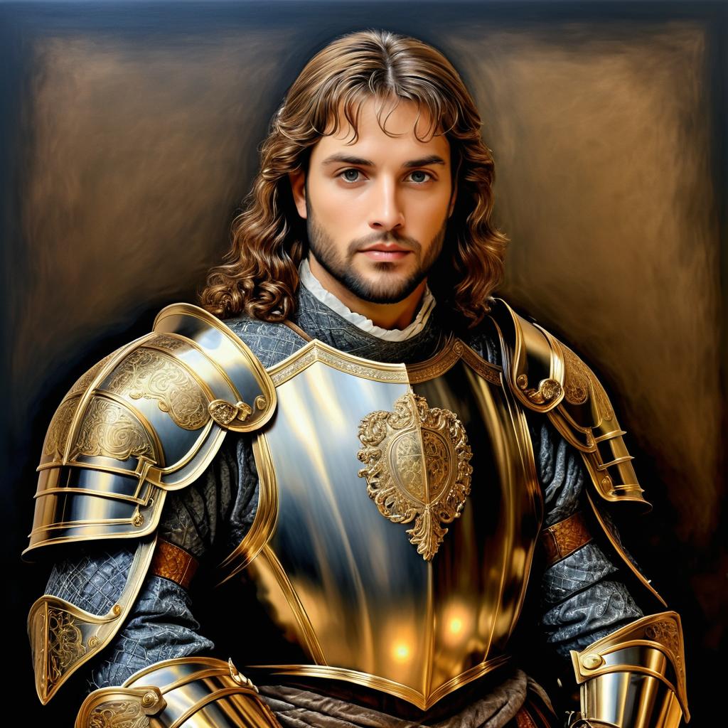 Portrait of a Noble Knight in Da Vinci Style