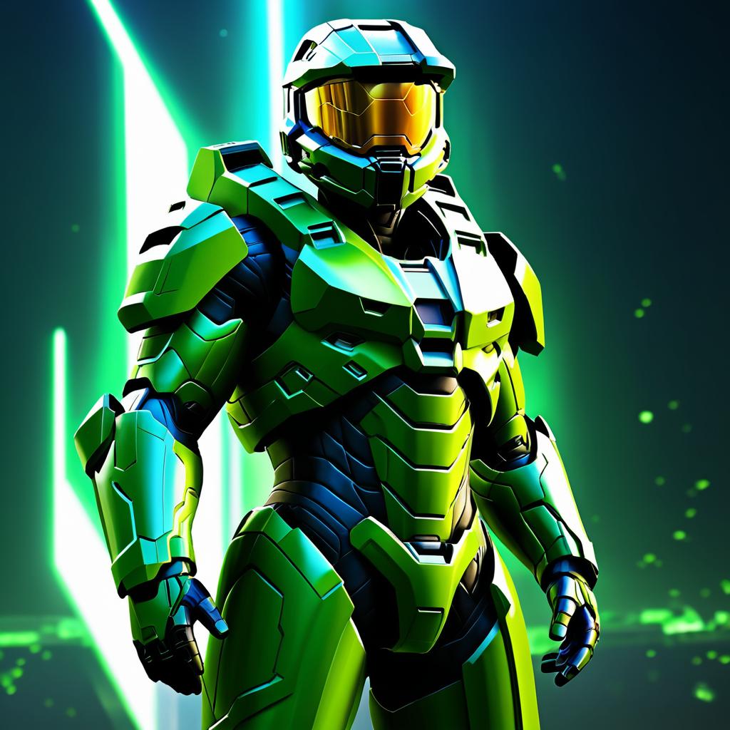 Futuristic Master Chief Digital Art