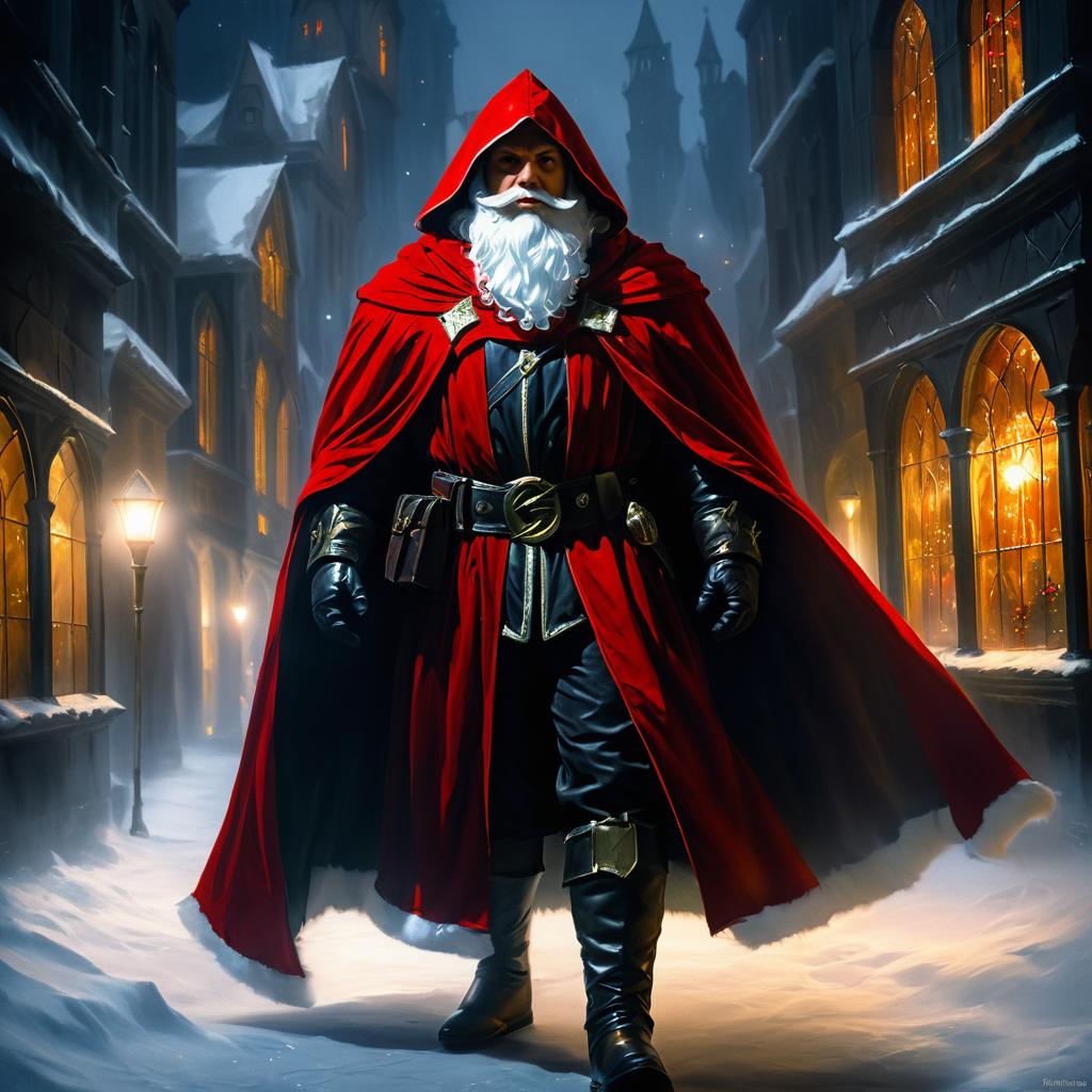 Epic Fantasy Santa Rogue in Urban Shadows