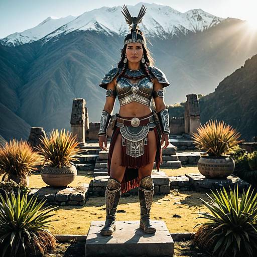 Pacha Mama Warrior at Andean Sunrise