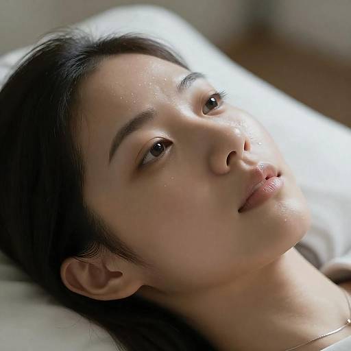 Intimate Close-Up of a Woman's Face