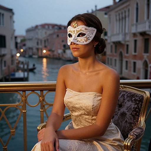 Elegant Venetian Masquerade Lady