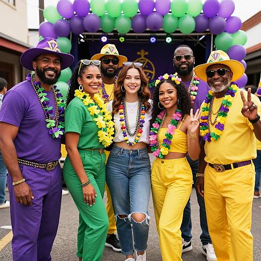 Vibrant Mardi Gras Celebration Scene