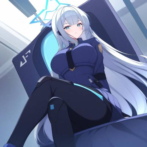 Illustration of <key> (robot) (blue archive), blue archive in the style of Chimunge