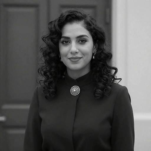 Elegant Woman in Black-and-White Portrait